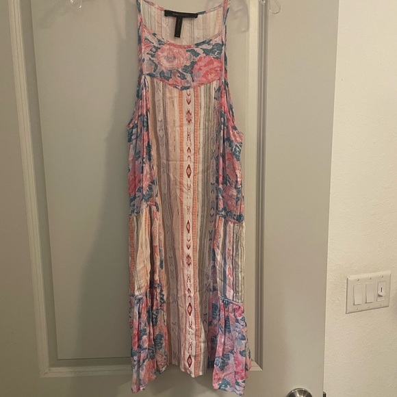 BCBGMaxazria Size XS Pink Floral and Aztec Print Lydea Sundress - Picture 3 of 6
